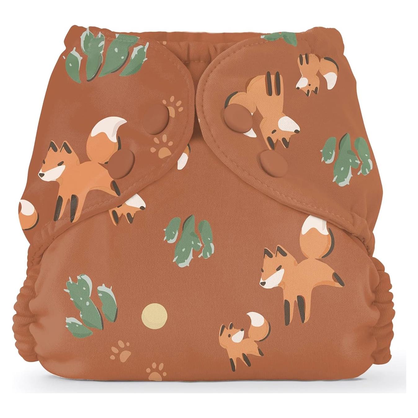 Cubierta de Pañal de Tela Esembly Zorros - Tamaño 1 (3.2-7.7 kg)
