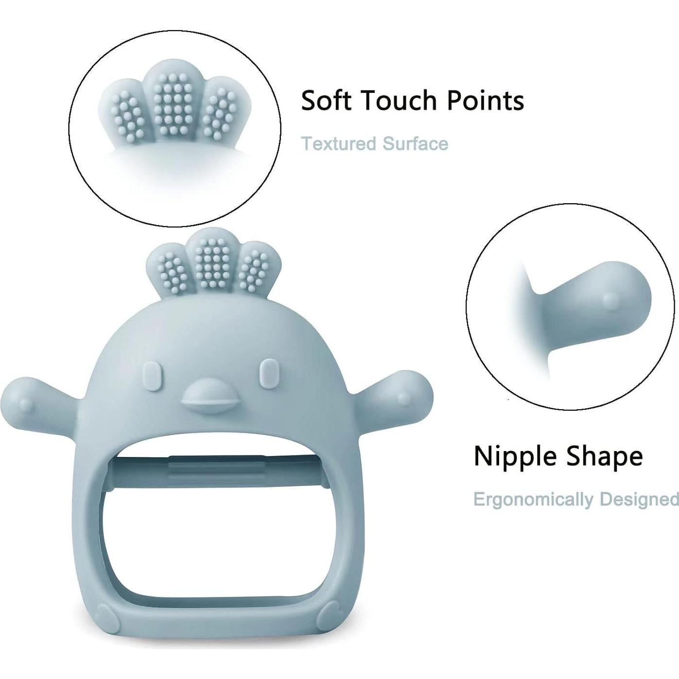 PandaEar Juguetes de Dentición Silicona 2 Piezas Alivio Bebé