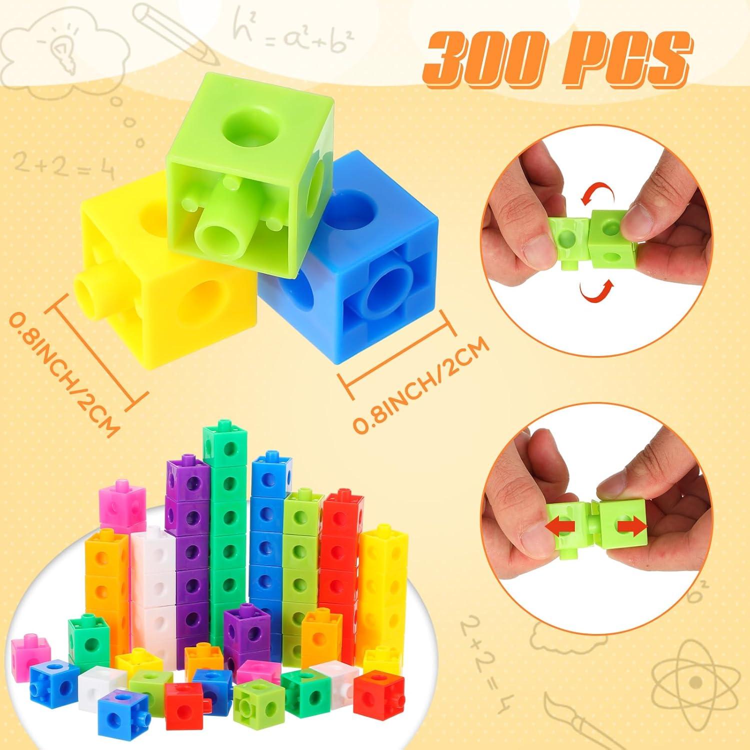 Jenaai 300 Cubos de Conteo Plásticos para Matemáticas