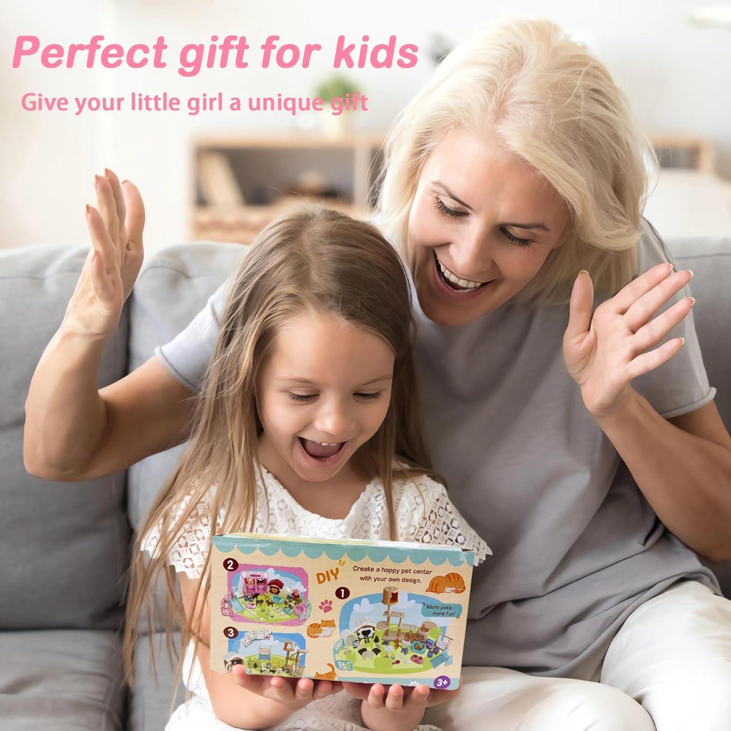 Set de Juguetes de Gato Sweetace 43 Piezas para Niños 3-7 Años