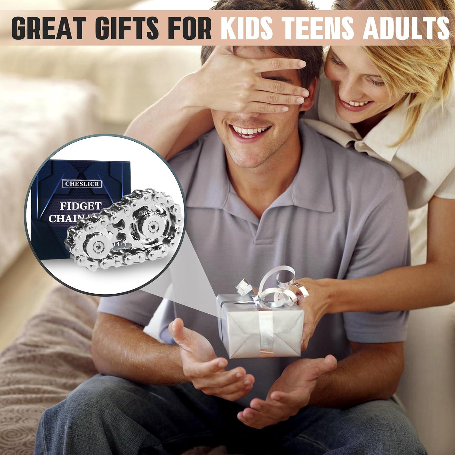 Juguete Antiestrés Metálico CHESLICR para Adultos - Negro