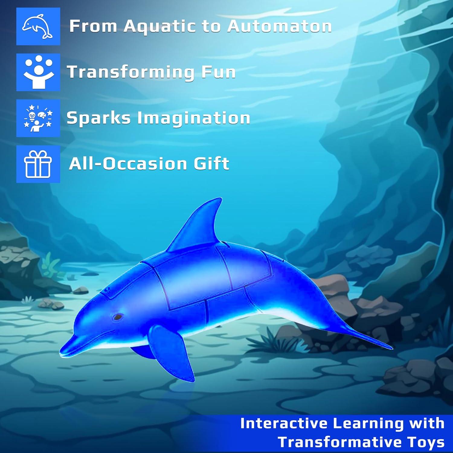 Juguete Transformador Delfín Robot Forest & Twelfth 10.16 cm