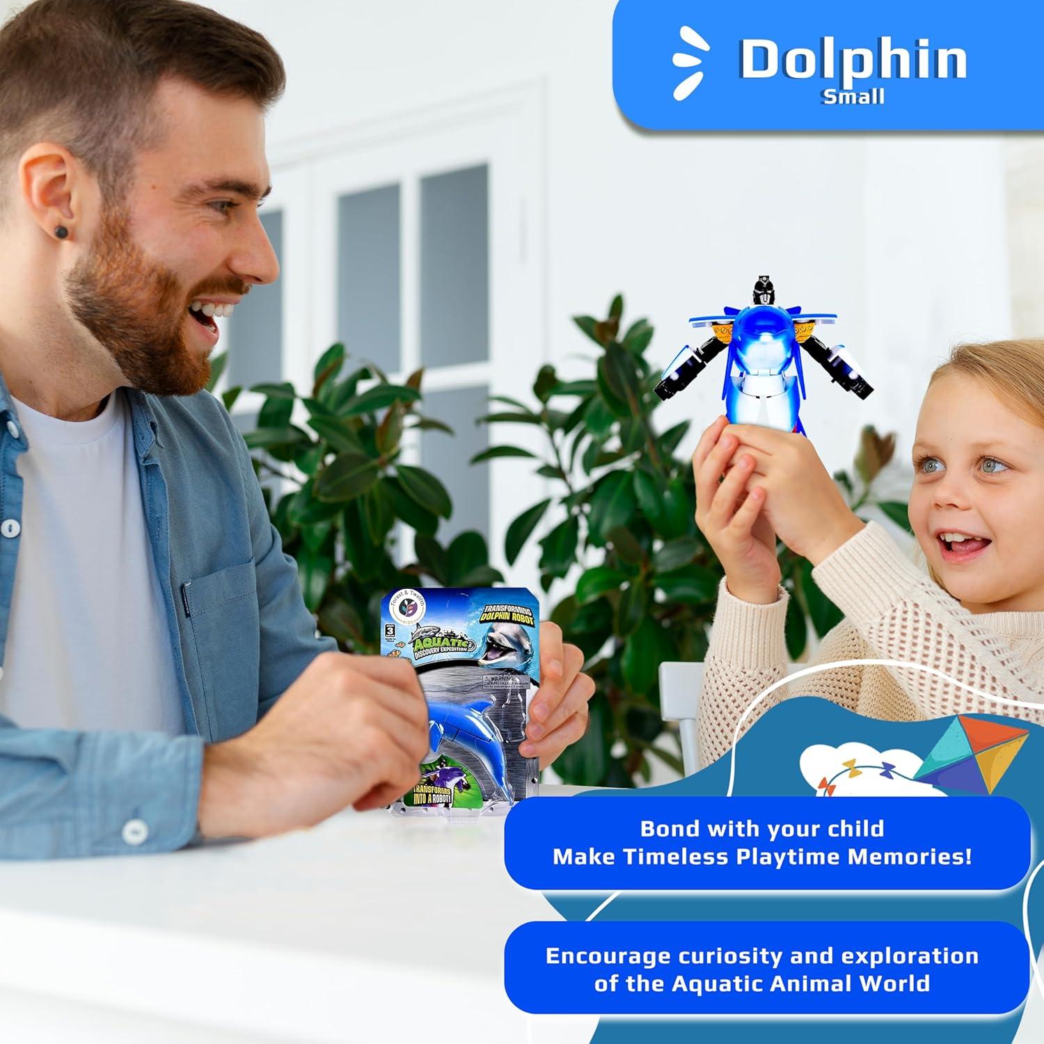 Juguete Transformador Delfín Robot Forest & Twelfth 10.16 cm