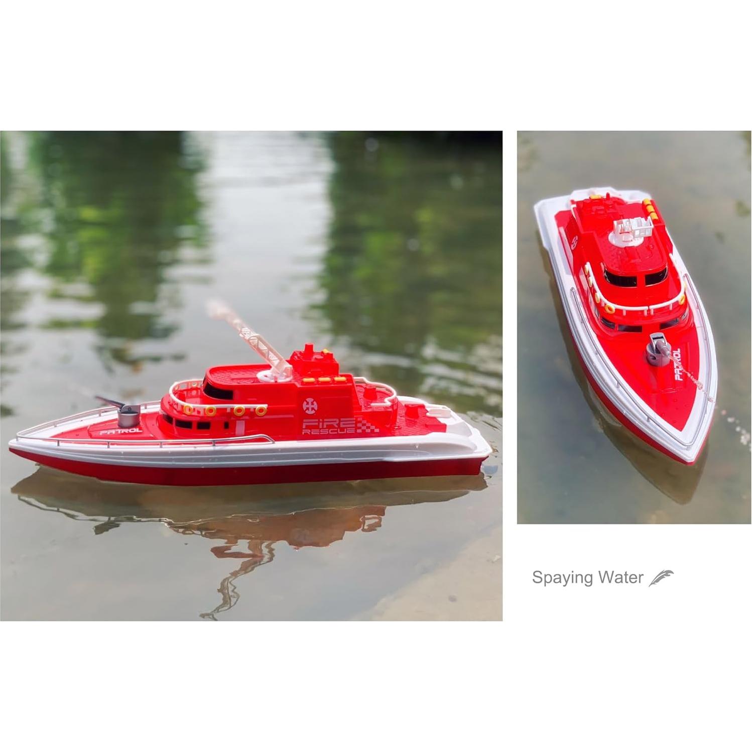 Barco de Control Remoto Ssccgym Bomberos 38x11.7cm 15-25km/h