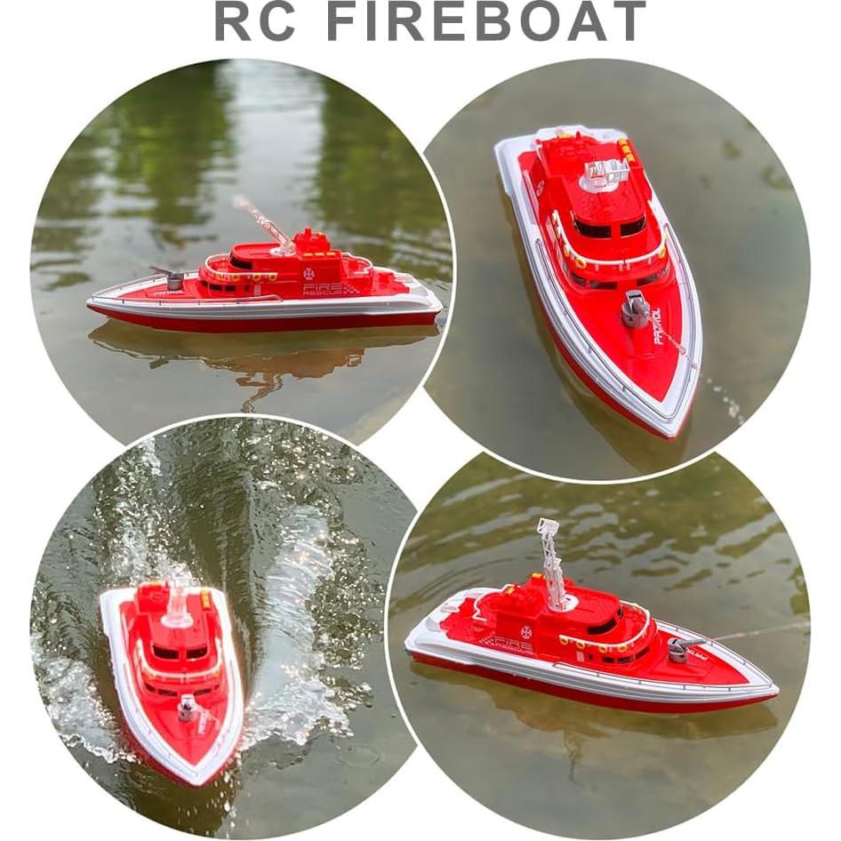 Barco de Control Remoto Ssccgym Bomberos 38x11.7cm 15-25km/h