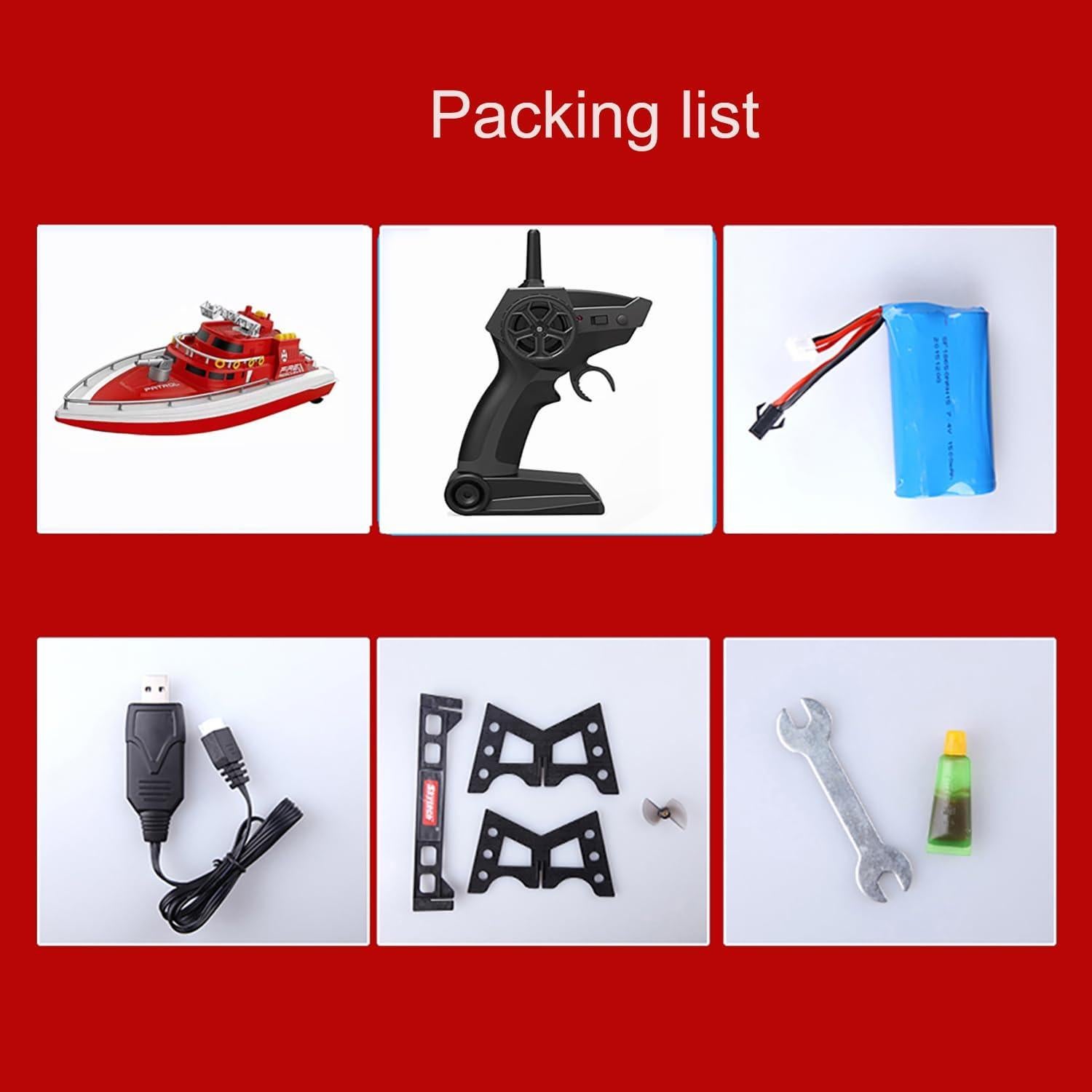 Barco de Control Remoto Ssccgym Bomberos 38x11.7cm 15-25km/h