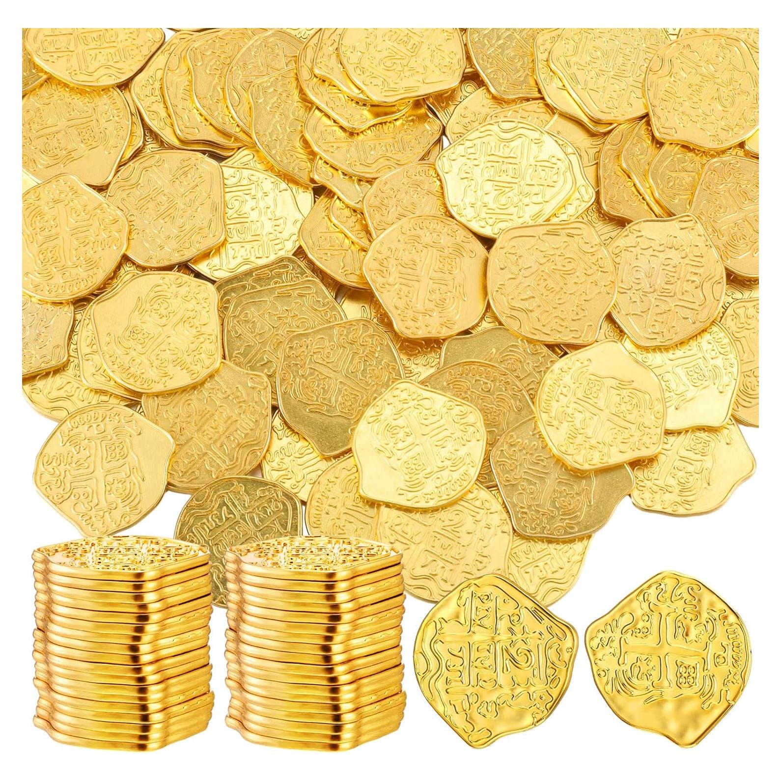 Juego de 200 Monedas de Pirata de Metal Hanaive - Oro