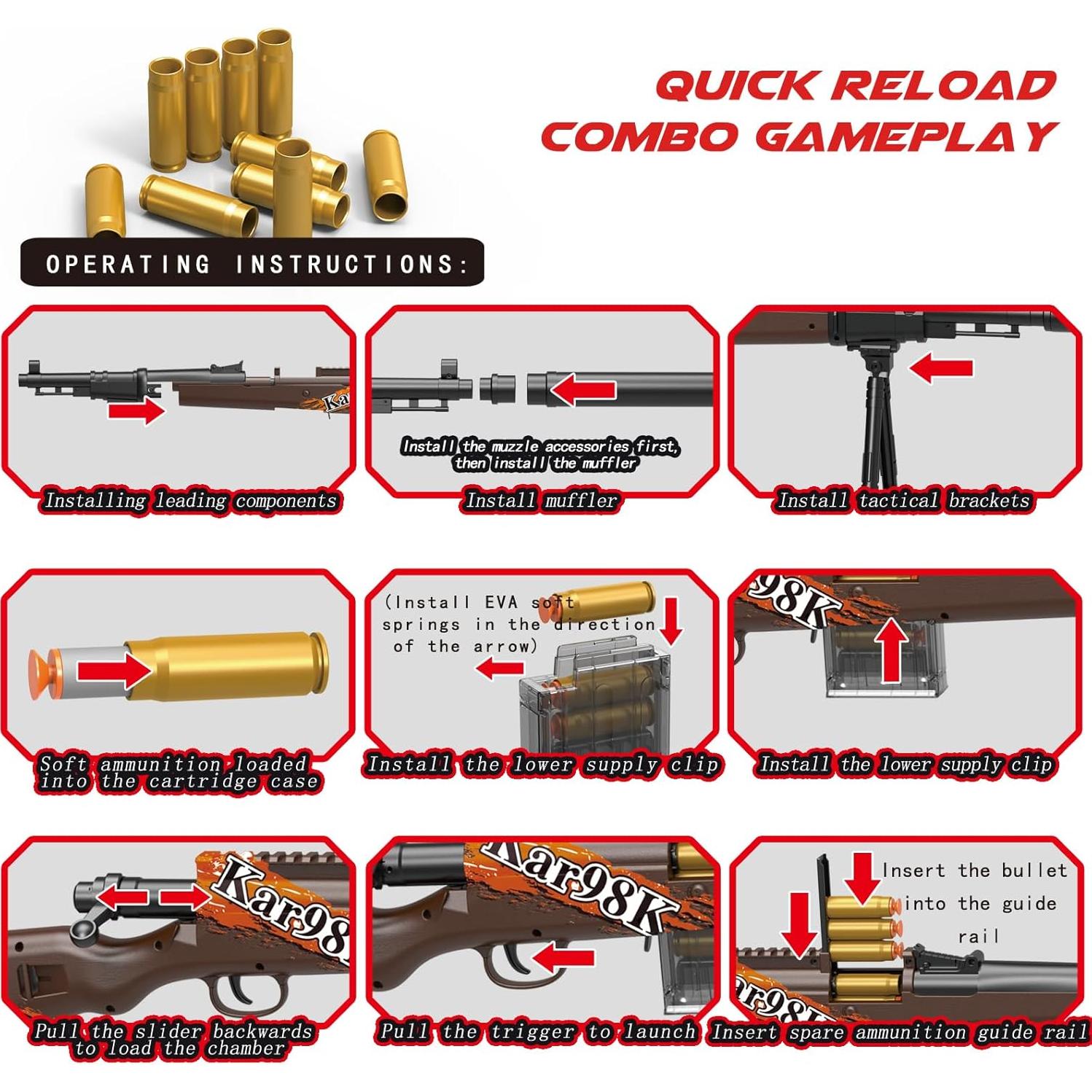 Pistola de Juguete Blaster Bsyzyani Verde con 20 Balas Blandas