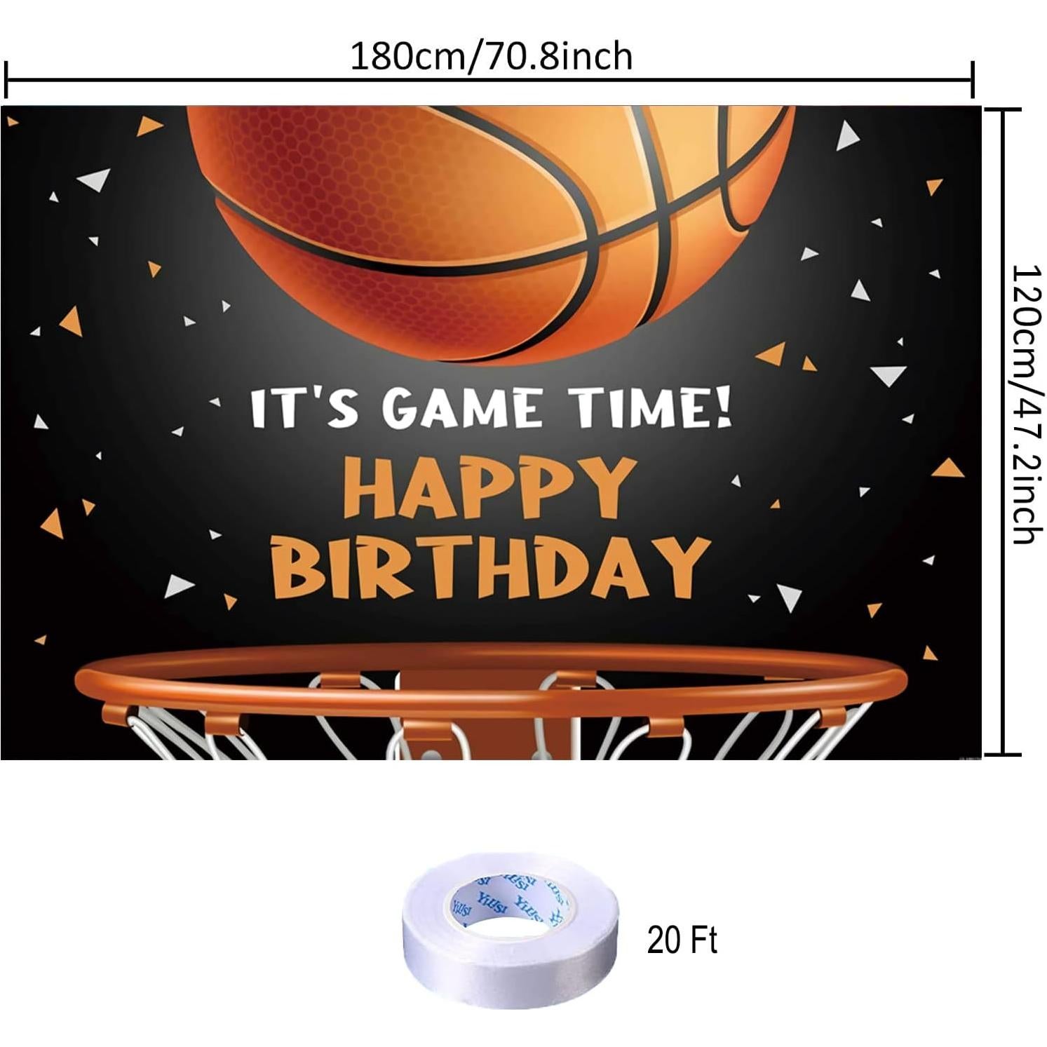 Banner de Cumpleaños Baloncesto DuftGu 180x120 cm