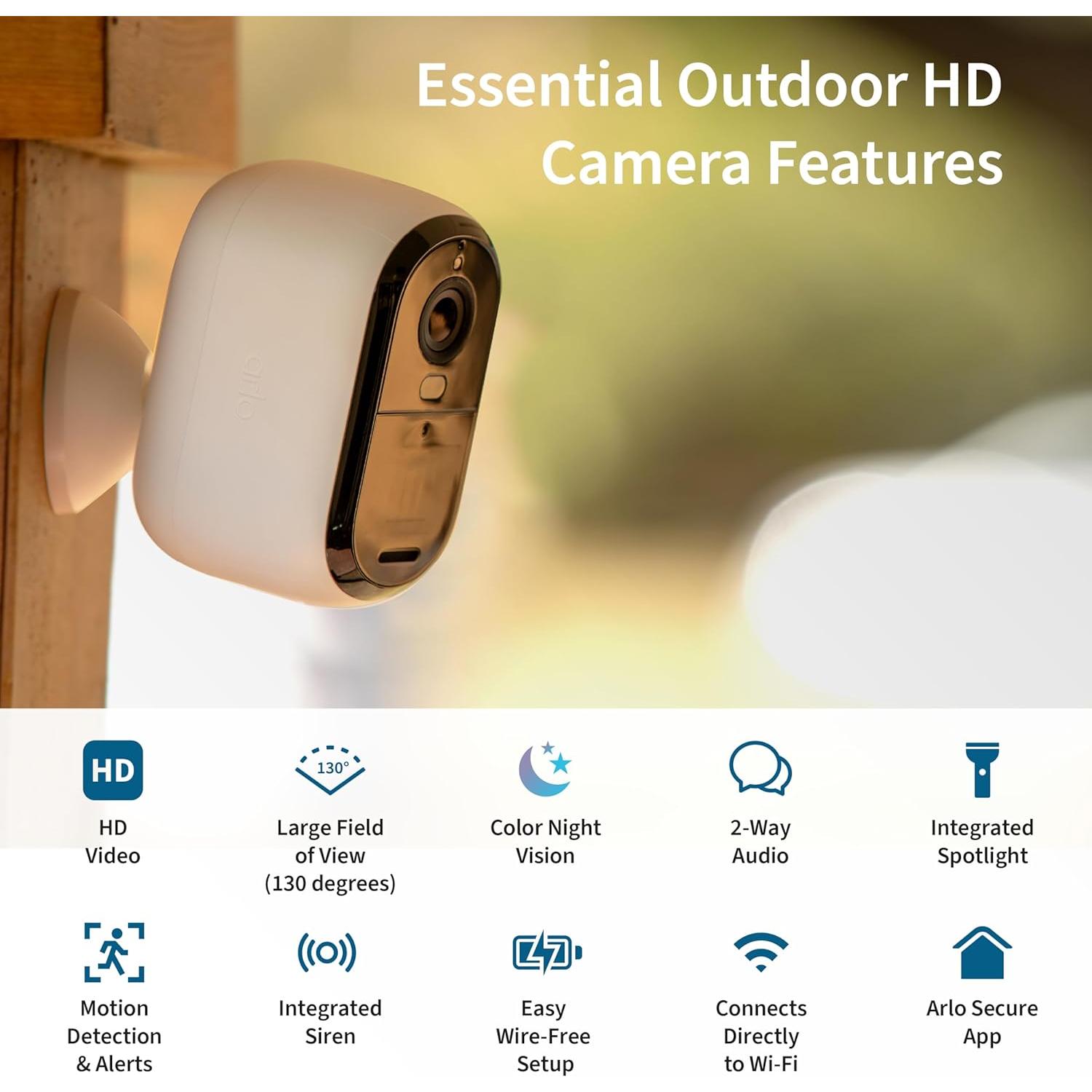 Cámara de Seguridad Arlo Esencial 1080p HD - 3 Cámaras