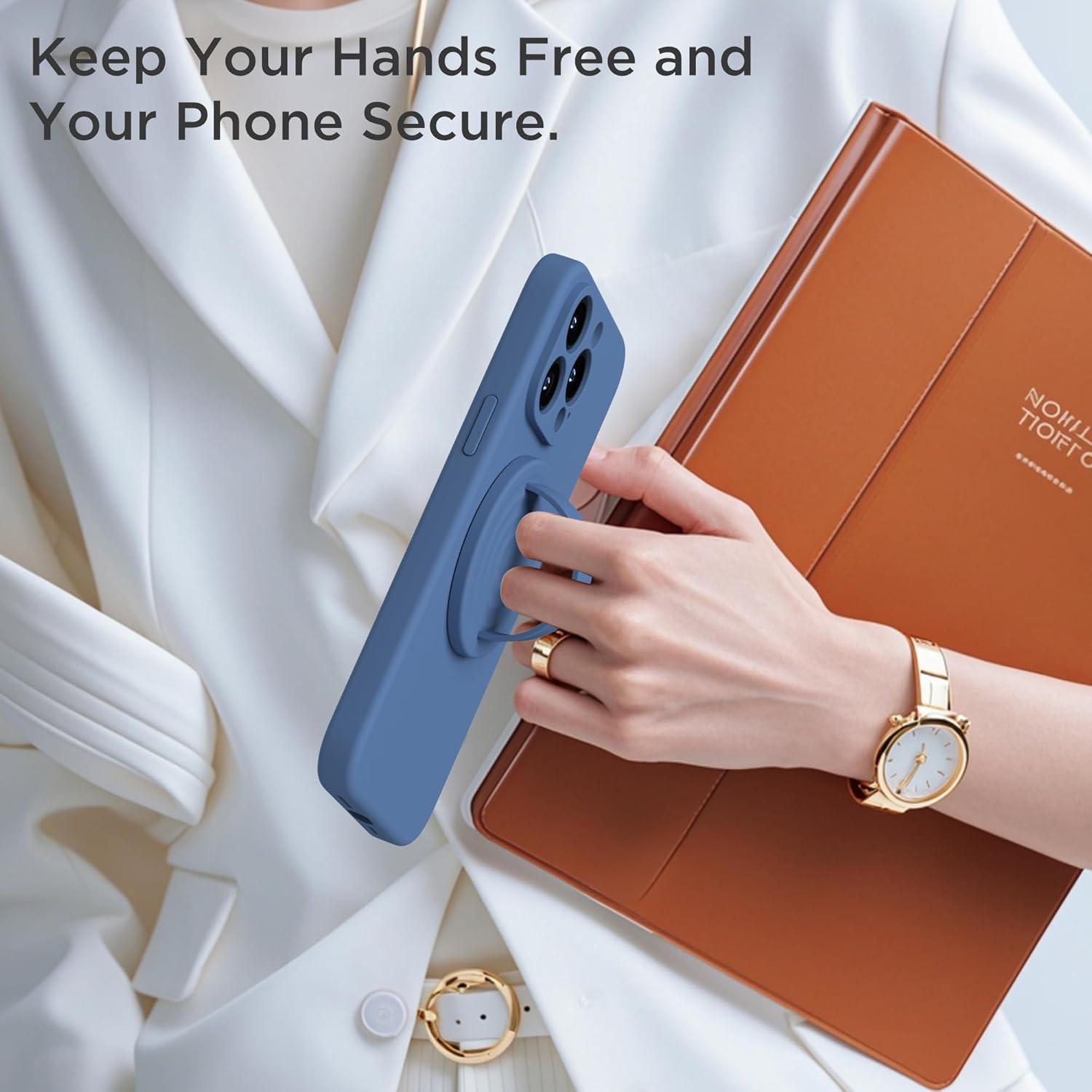 Agarradera Magnética HSAOHD para Teléfono - Silicona Azul Cielo