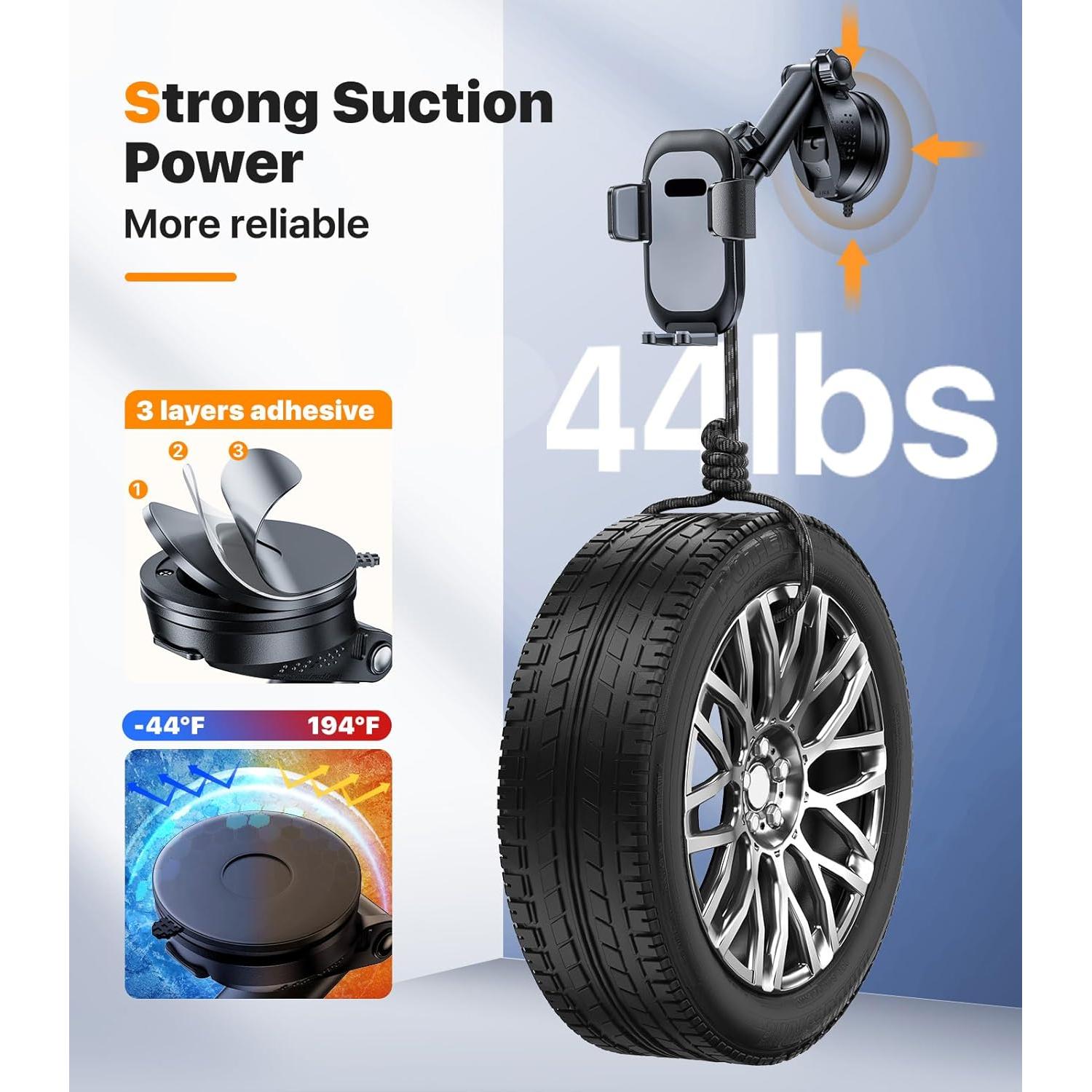 Soporte para Teléfono de Coche Hitolza 3-en-1 Ajustable 360°