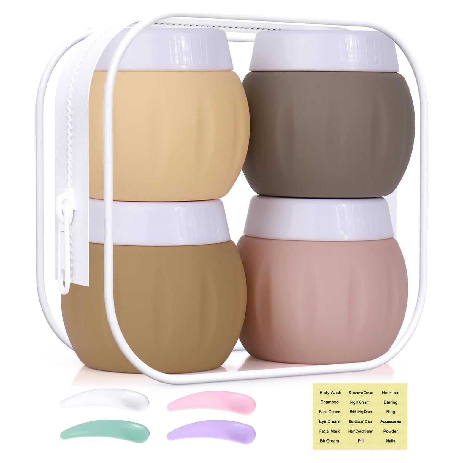 Contenedores de Viaje GLAMFIELDS 50ml Silicona Aprobados TSA