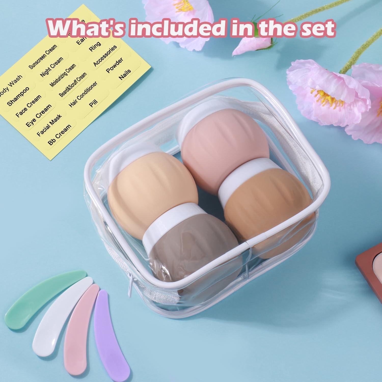 Contenedores de Viaje GLAMFIELDS 50ml Silicona Aprobados TSA