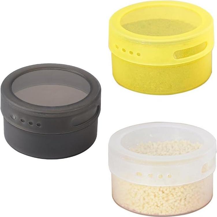 Latas de Especias Magnéticas 4pcs - Almacenamiento Blanco