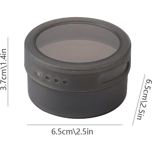 Latas de Especias Magnéticas 4pcs - Almacenamiento Blanco