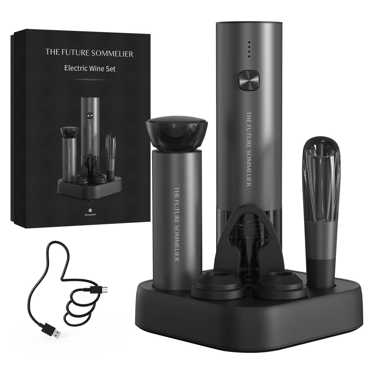 Juego de Vino Eléctrico Recargable 7-en-1 CIRCLE JOY