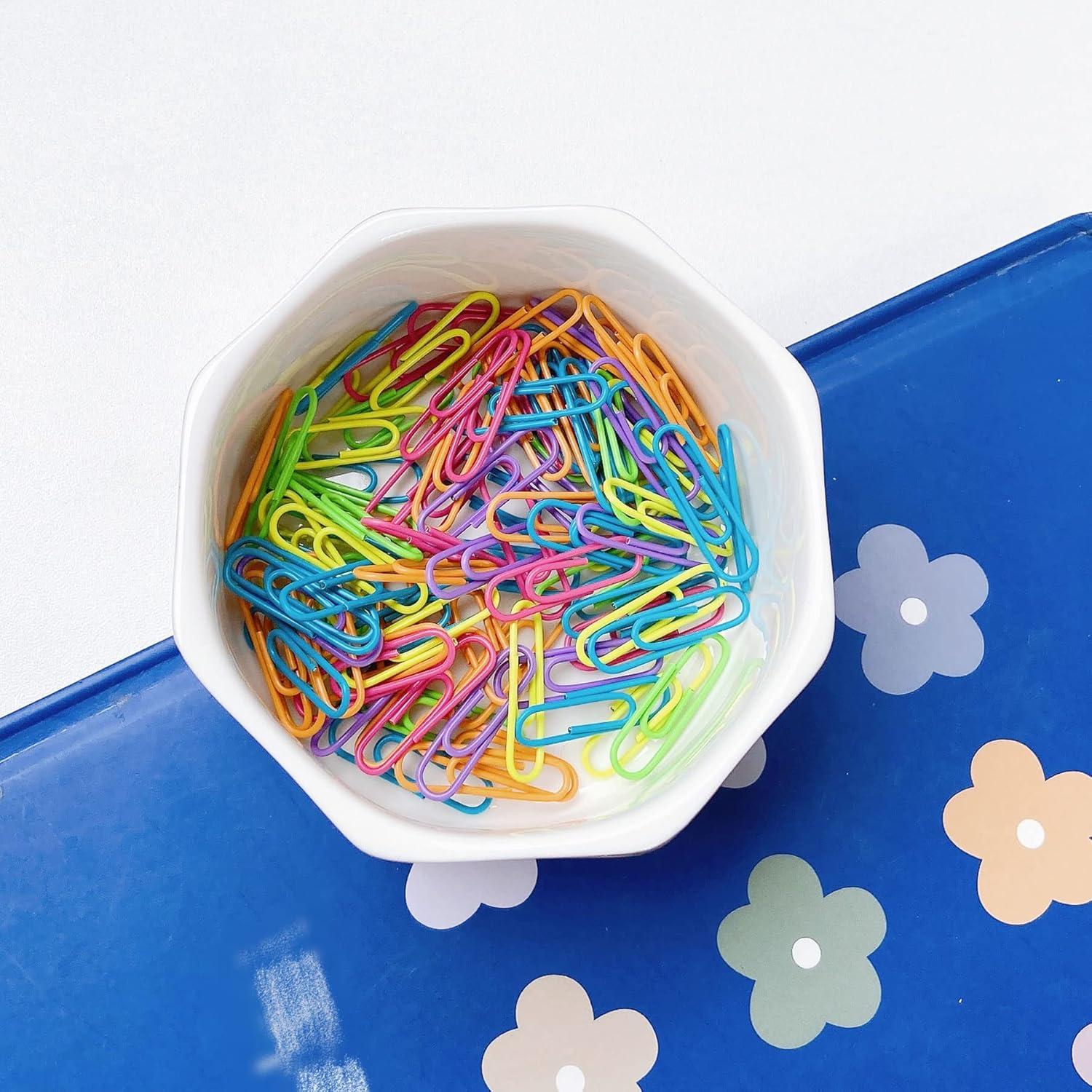 Soporte para Clips de Papel Cerámica LEAZUL Patrón Terrazzo