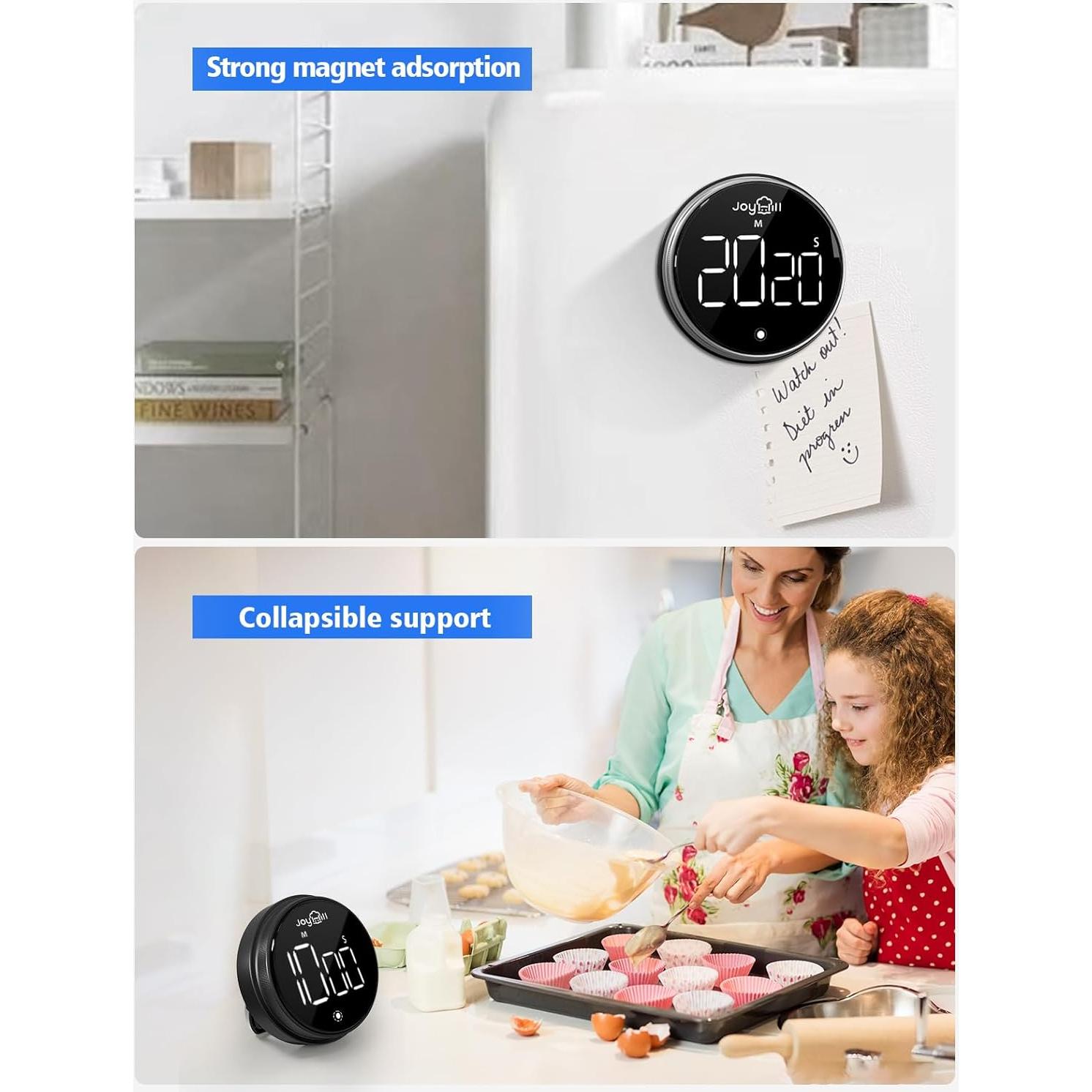 Temporizador Digital de Cocina JOYHILL Pantalla LED 3 Niveles Volumen