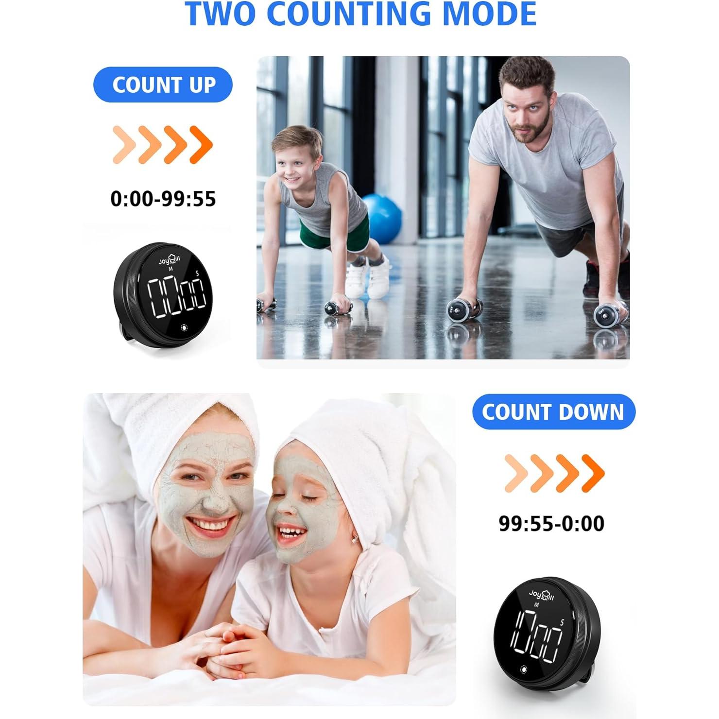 Temporizador Digital de Cocina JOYHILL Pantalla LED 3 Niveles Volumen