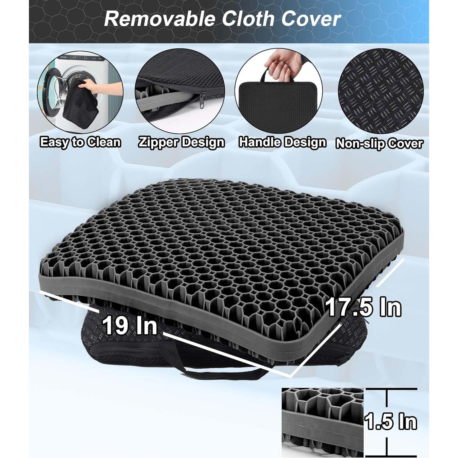 Cojín de Gel Airllantry 48x43 cm para Alivio de Espalda