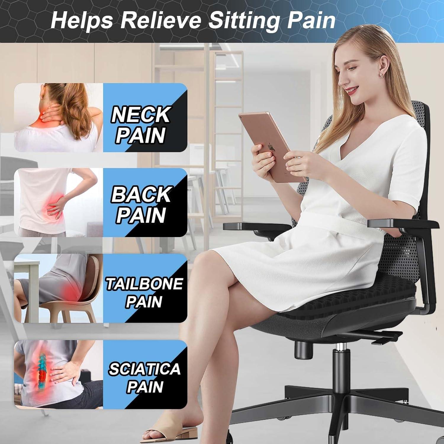 Cojín de Gel Airllantry 48x43 cm para Alivio de Espalda