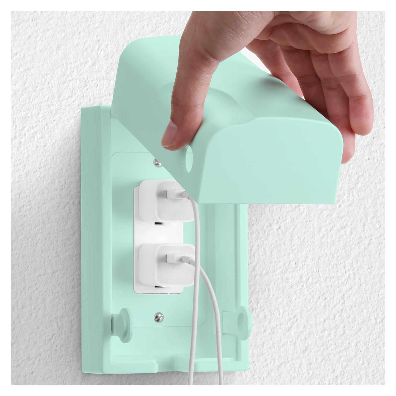 Cubierta de Enchufe de Seguridad Bates para Bebés Azul Cian