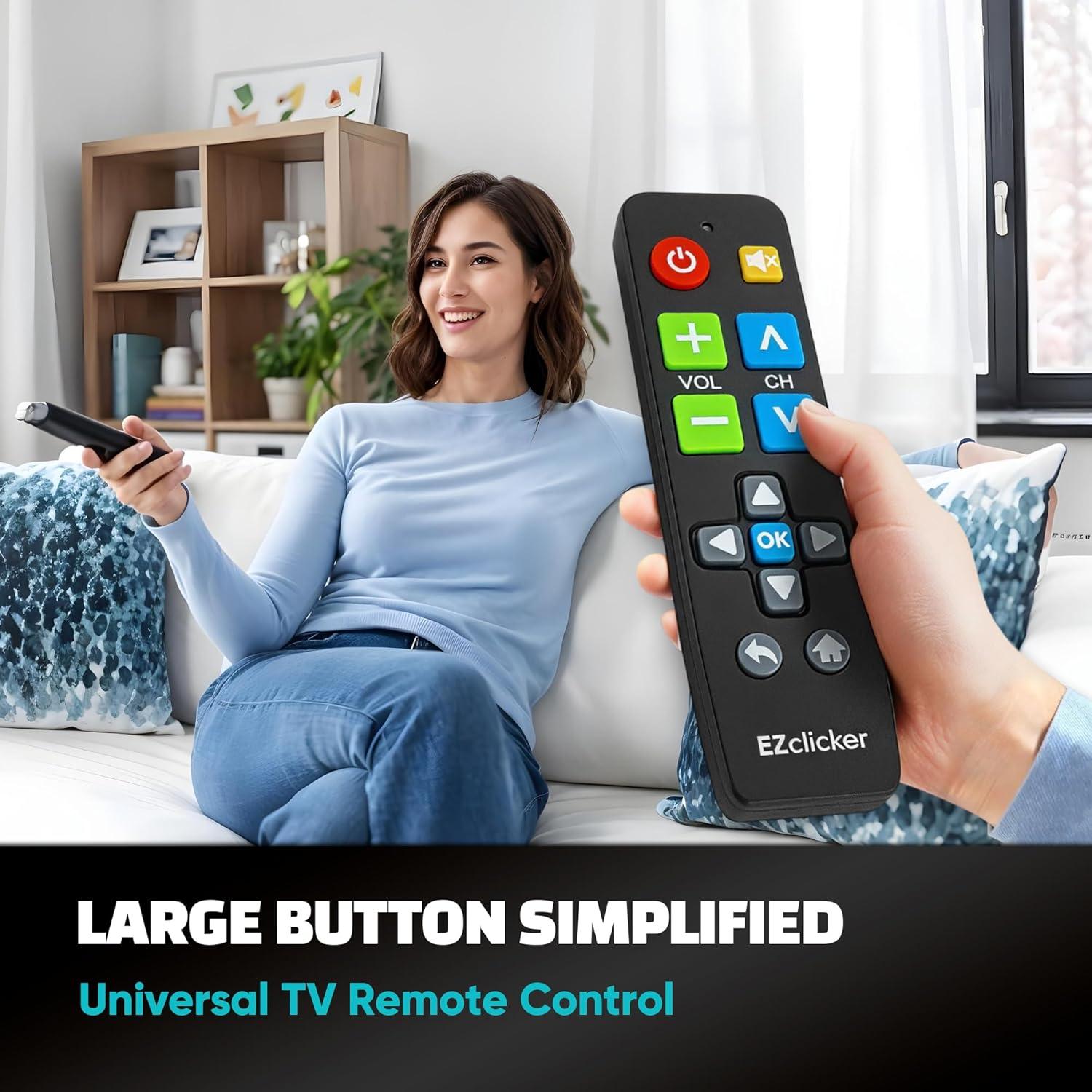 Control Remoto Universal TV Benoo EZCPTVB Botón Grande Negro