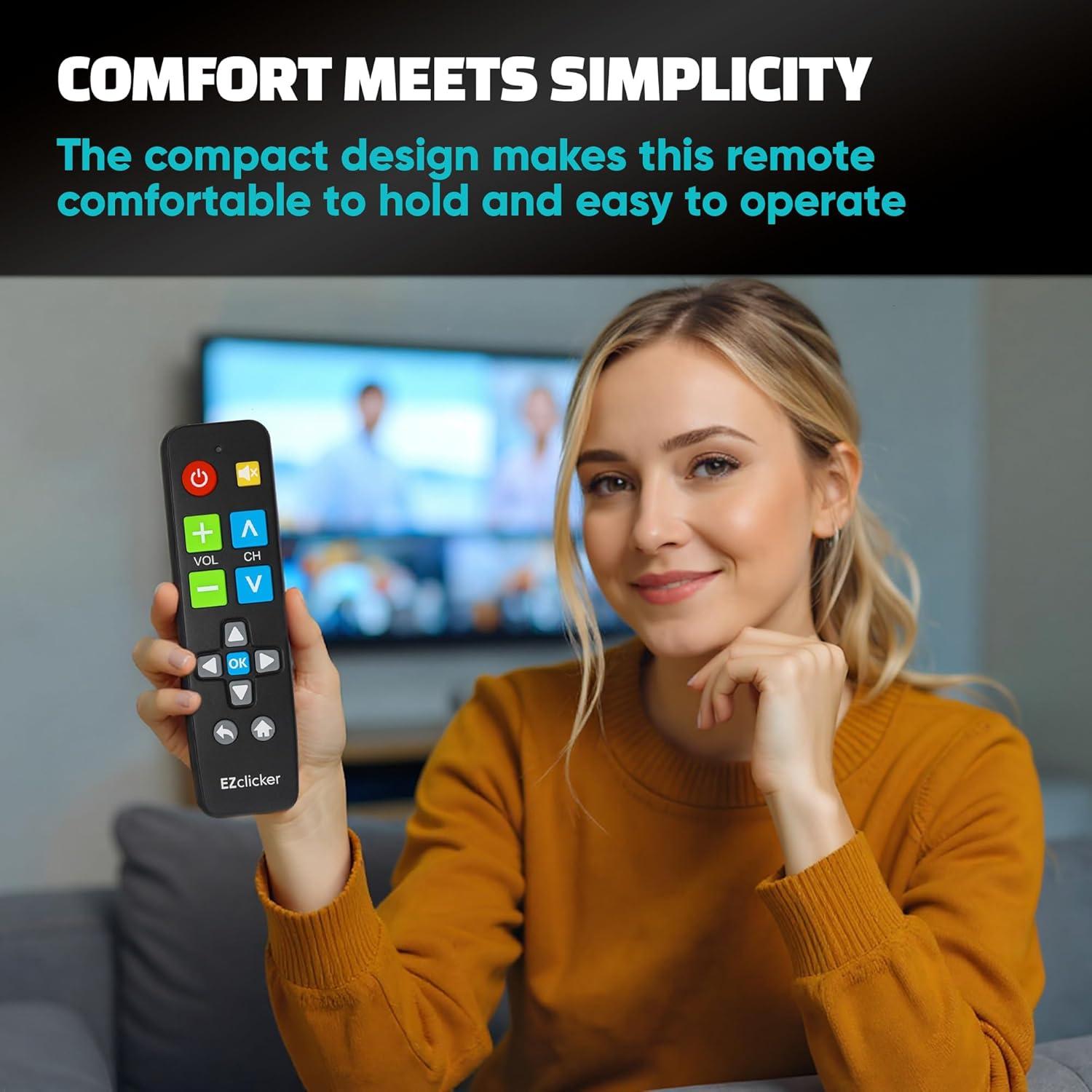 Control Remoto Universal TV Benoo EZCPTVB Botón Grande Negro