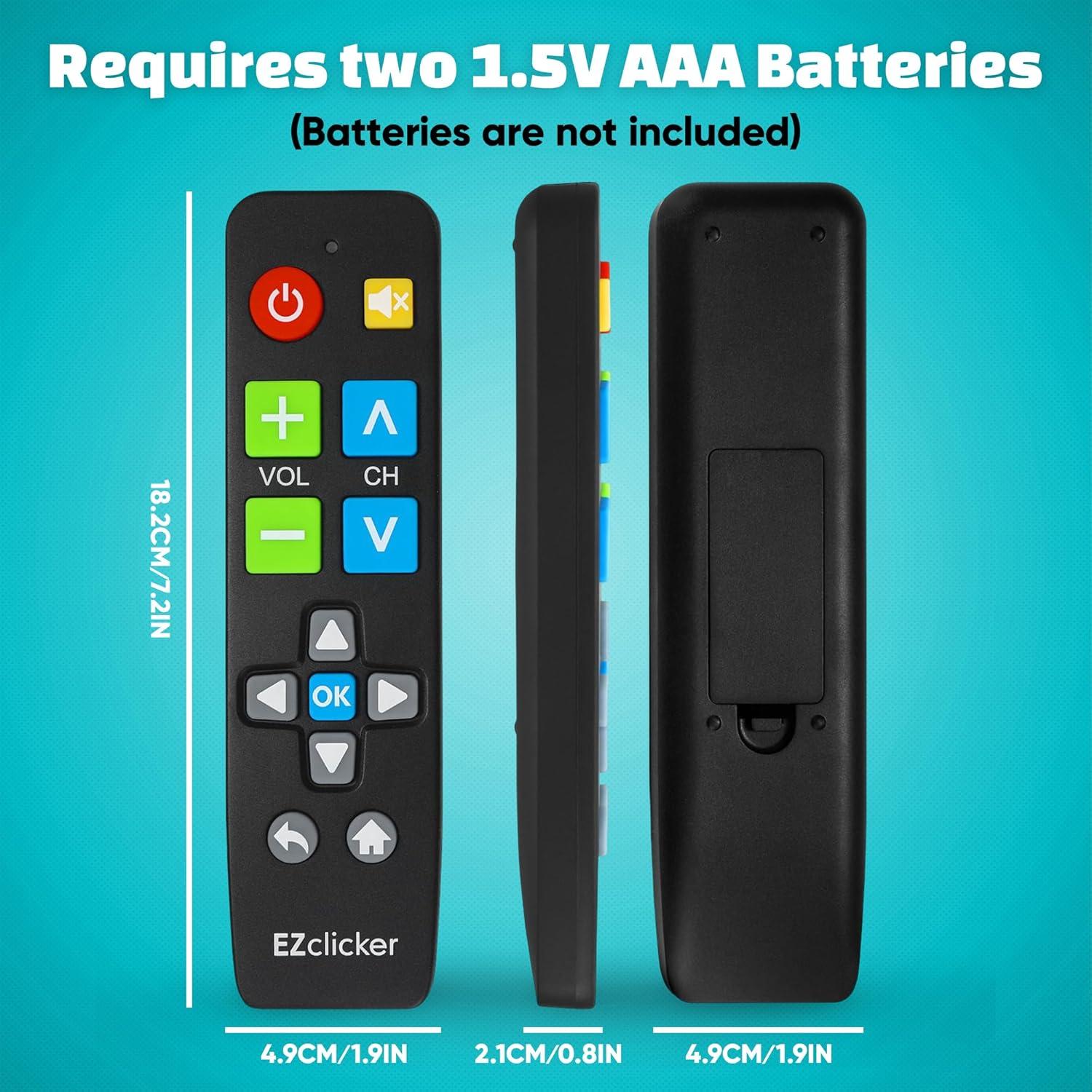 Control Remoto Universal TV Benoo EZCPTVB Botón Grande Negro