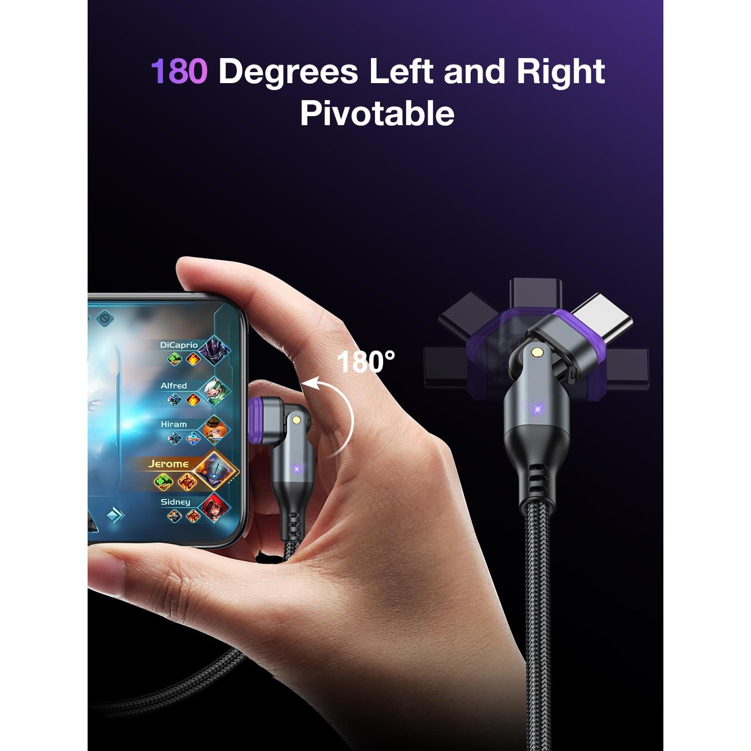 Cable de Carga Magnético USB C AUFU 3Pack 1m 16PIN