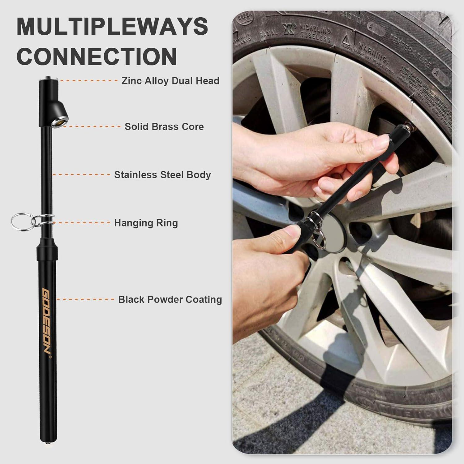 Medidor de Presión de Neumáticos GODESON Doble Cabeza 10-150 PSI