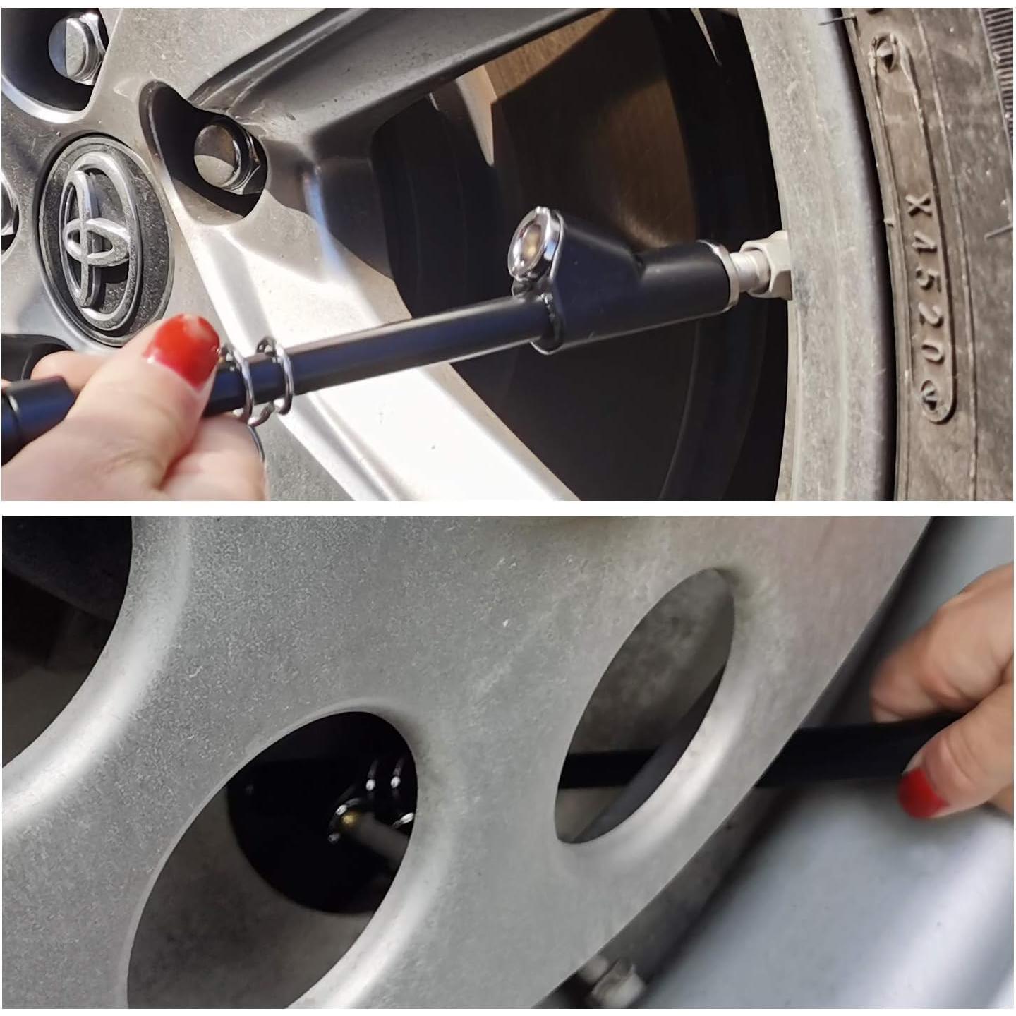 Medidor de Presión de Neumáticos GODESON Doble Cabeza 10-150 PSI