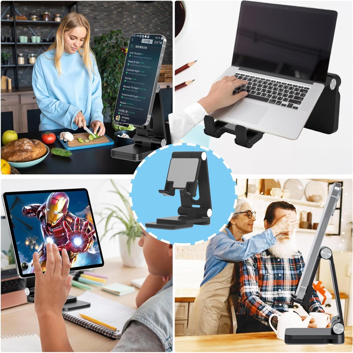 Soporte Plegable para Teléfono Móvil Fanlory Negro - Ajustable