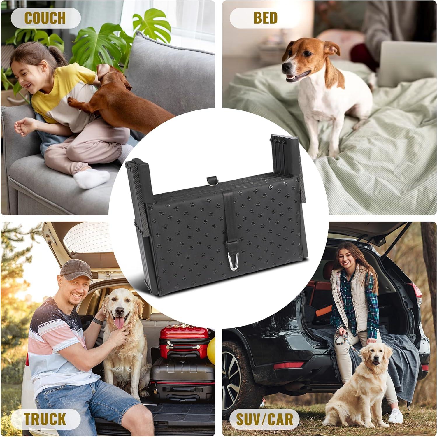 Escalera Plegable para Perros Heeyoo - Soporta 90 Kg, Antideslizante