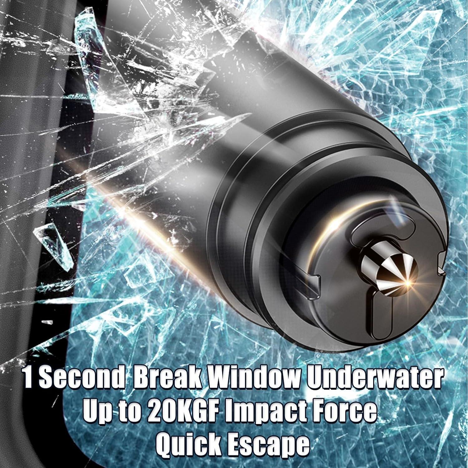 Martillo de Seguridad 2-en-1 PILISPARK para Automóvil - Escape Rápido