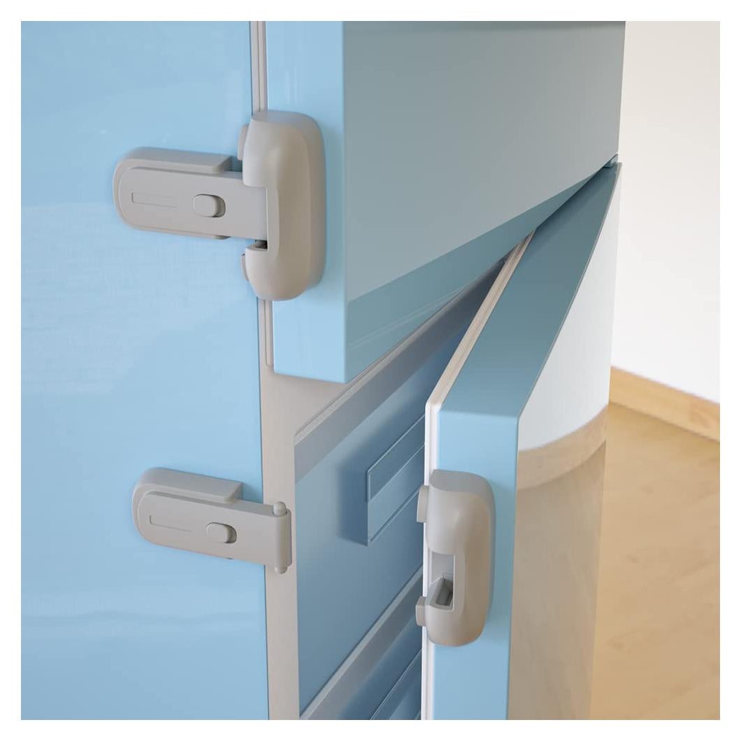 Cerradura de Seguridad para Refrigerador SAFELON Gris - 2 Pcs