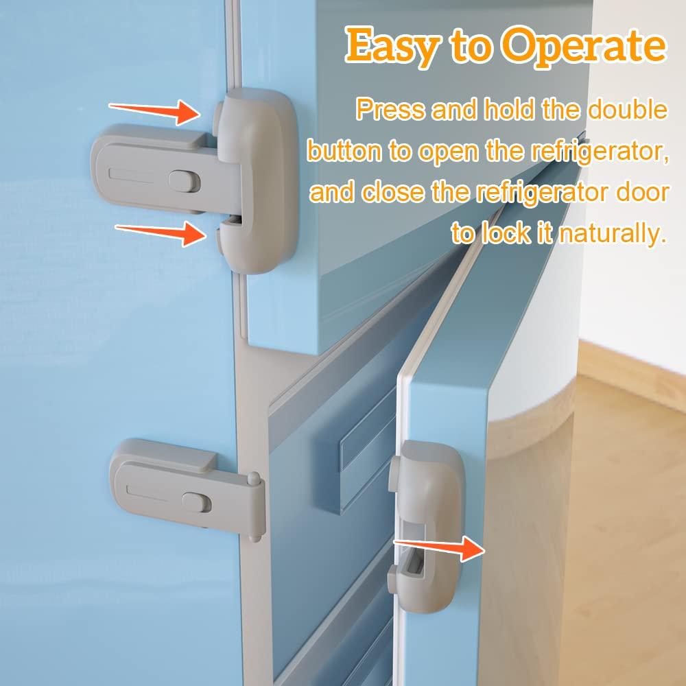 Cerradura de Seguridad para Refrigerador SAFELON Gris - 2 Pcs