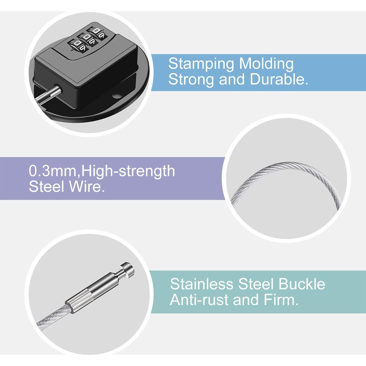Cerraduras para Refrigerador - 2 Paquetes Alta Resistencia Negro