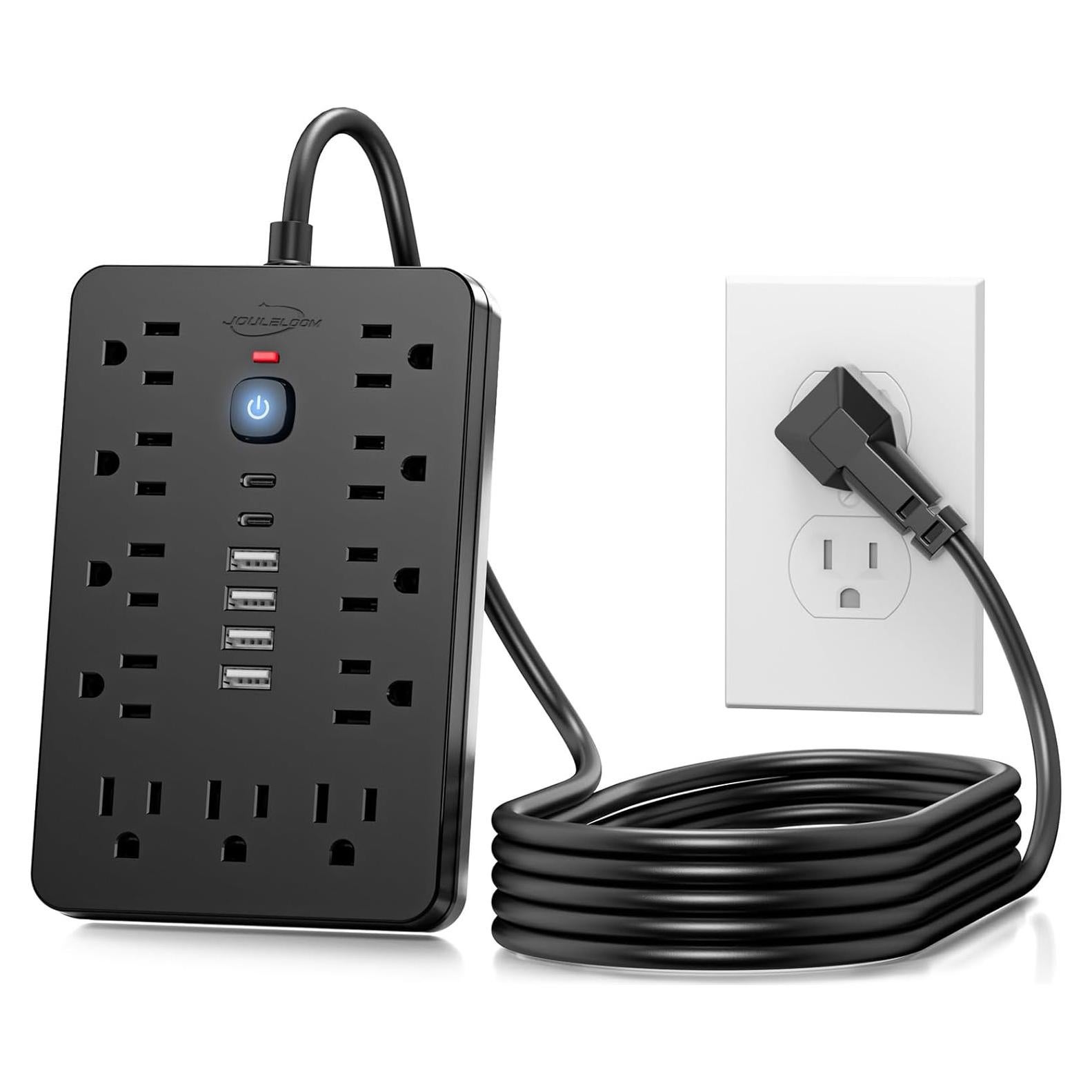 Regleta de Sobretensión JouleLoom 17 en 1 6 PIES 11 Salidas AC 6 USB