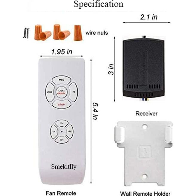 Control Remoto Universal para Ventilador de Techo Smekitlly JF018
