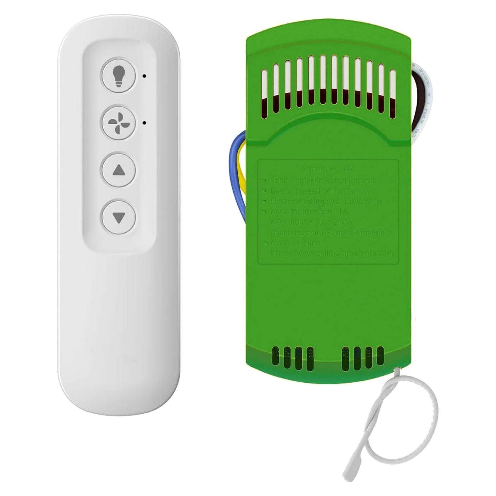 Kit Control Remoto Universal Ventilador Hunter RC-82T 3 Velocidades