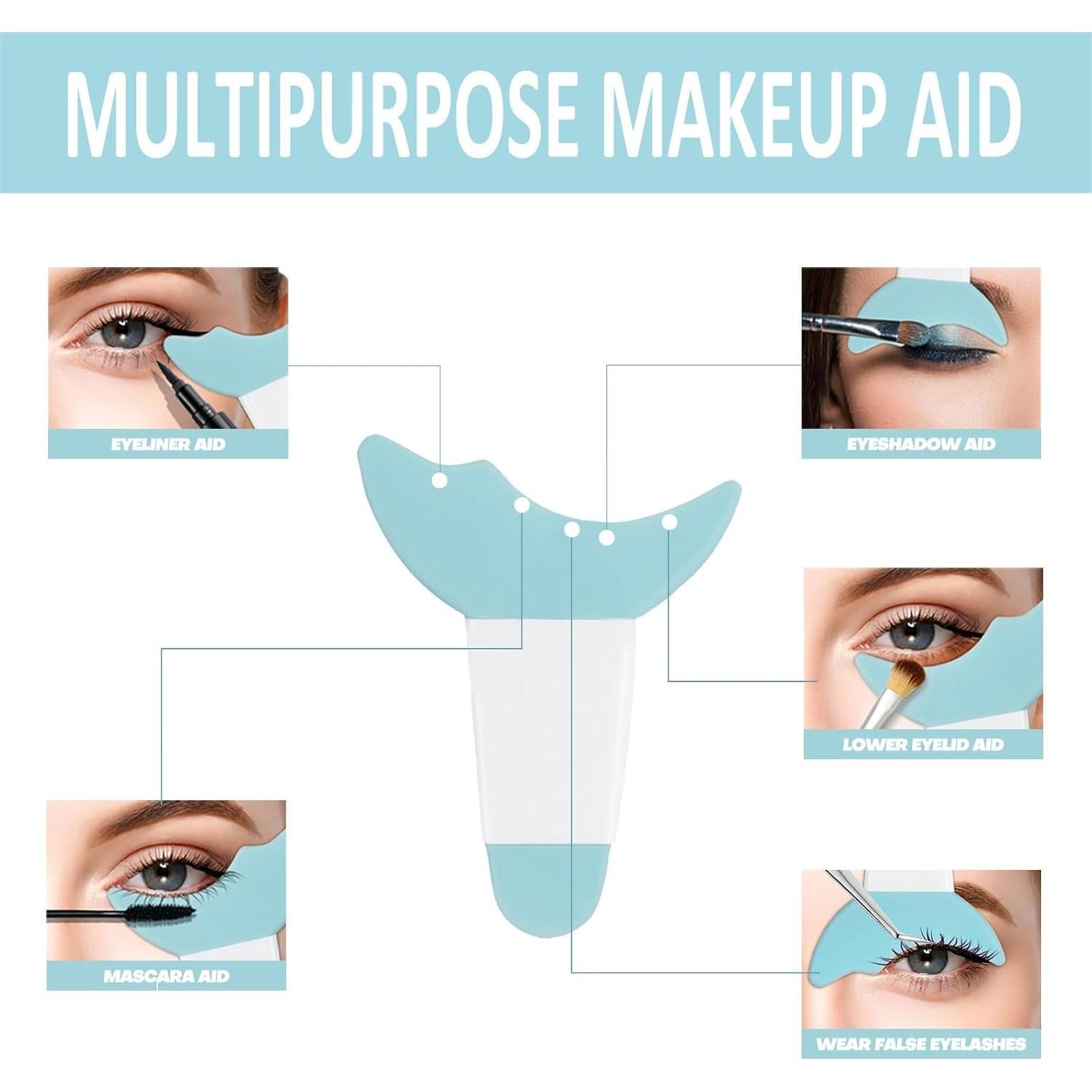 Plantillas de Eyeliner Reutilizables SUMEITANG Azul 2 Pcs