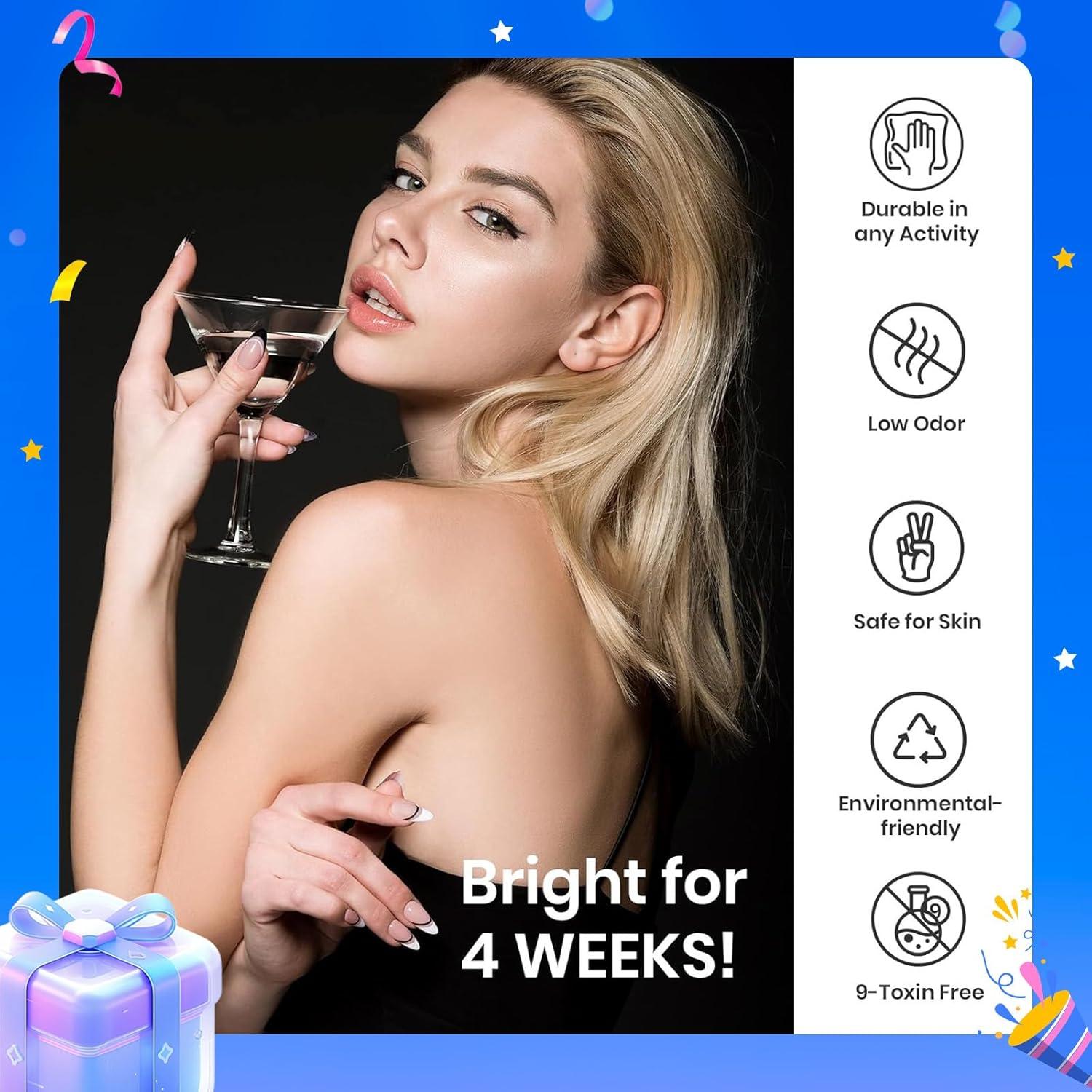 Set de Esmalte de Uñas en Gel Beetles - Negro y Blanco 70g