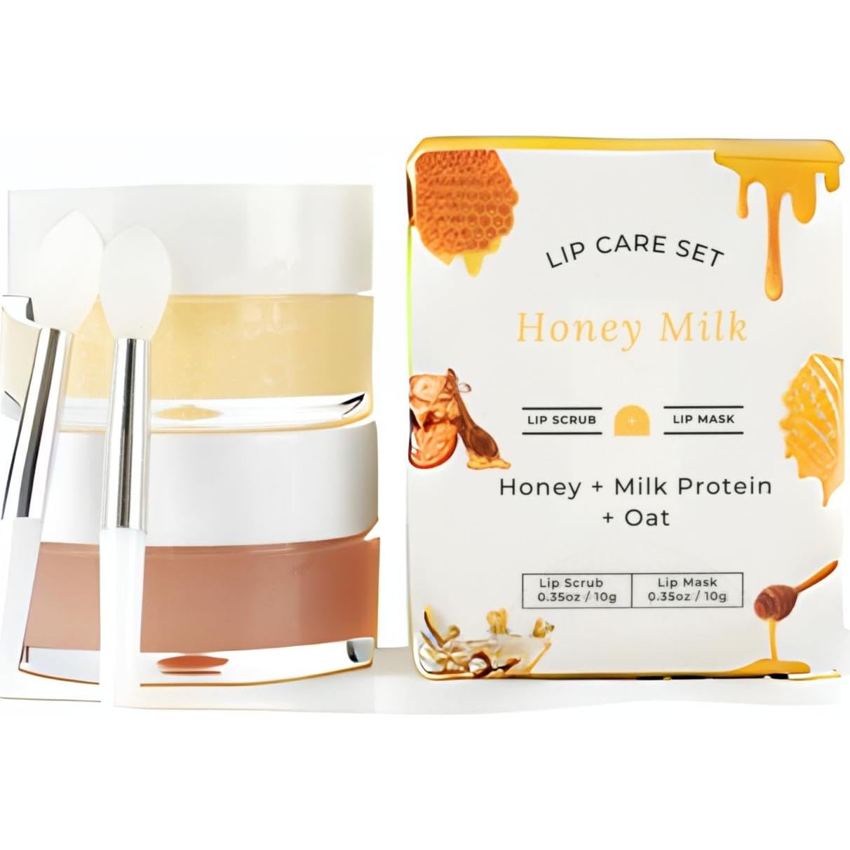 Set de Cuidado de Labios Benatu - Mascarilla y Exfoliante Miel y Leche