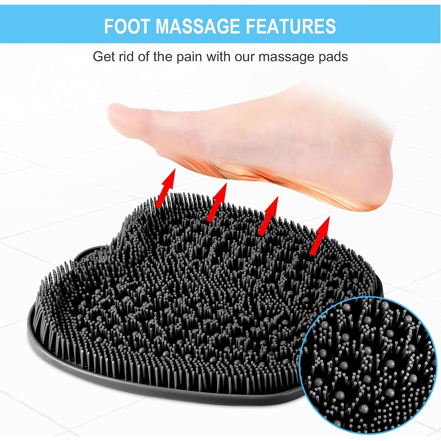 Alfombrilla de Ducha Antideslizante BESKAR 28x28cm Negro