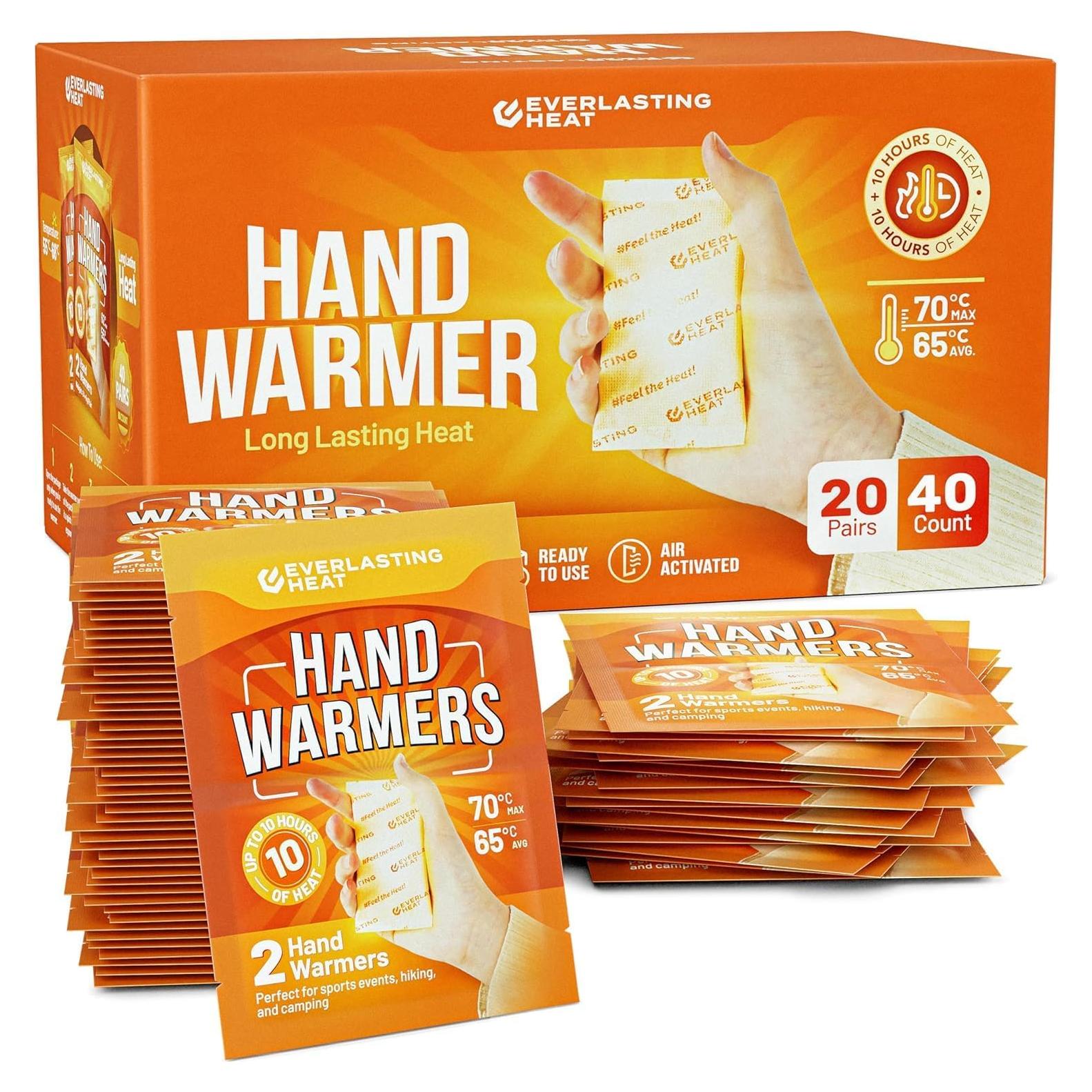 Calentadores de Manos Calor Eterno - 40 Pares Desechables