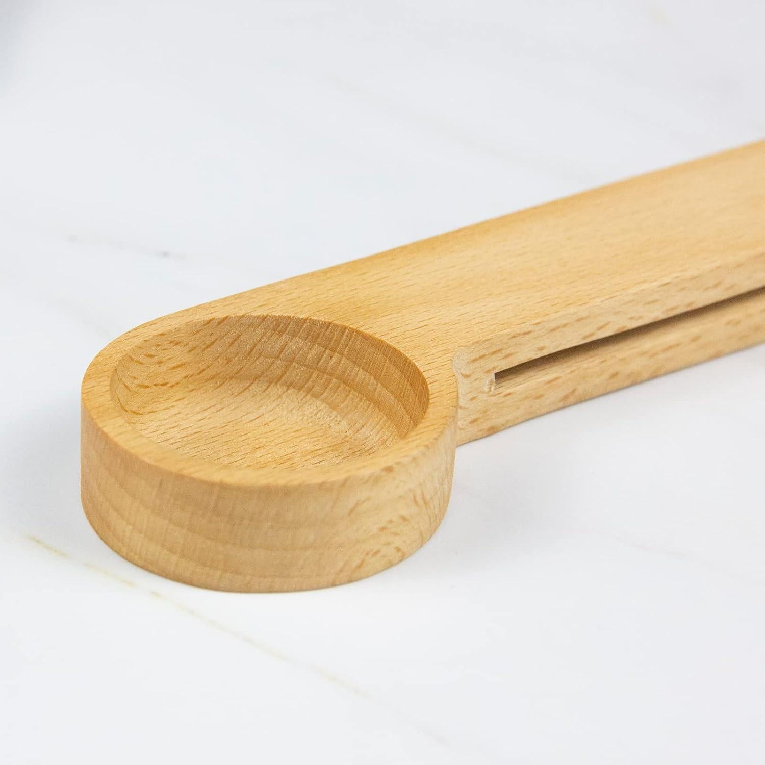 Cucharón Medidor de Madera KVMORZE 2 en 1 para Café y Té