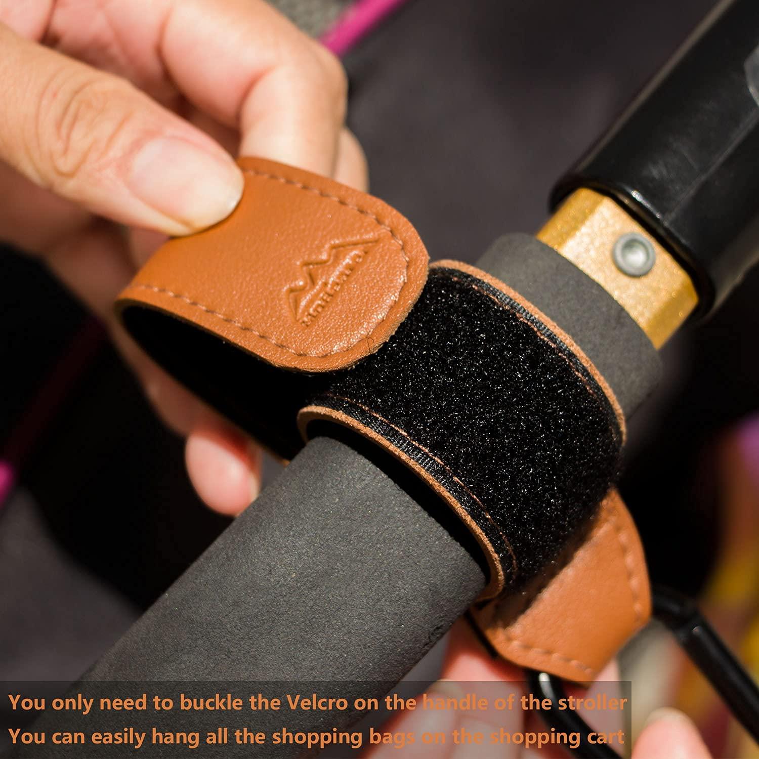 Ganchos para Cochecito de Bebé Ganchos Multipropósito 2 Pcs Negro