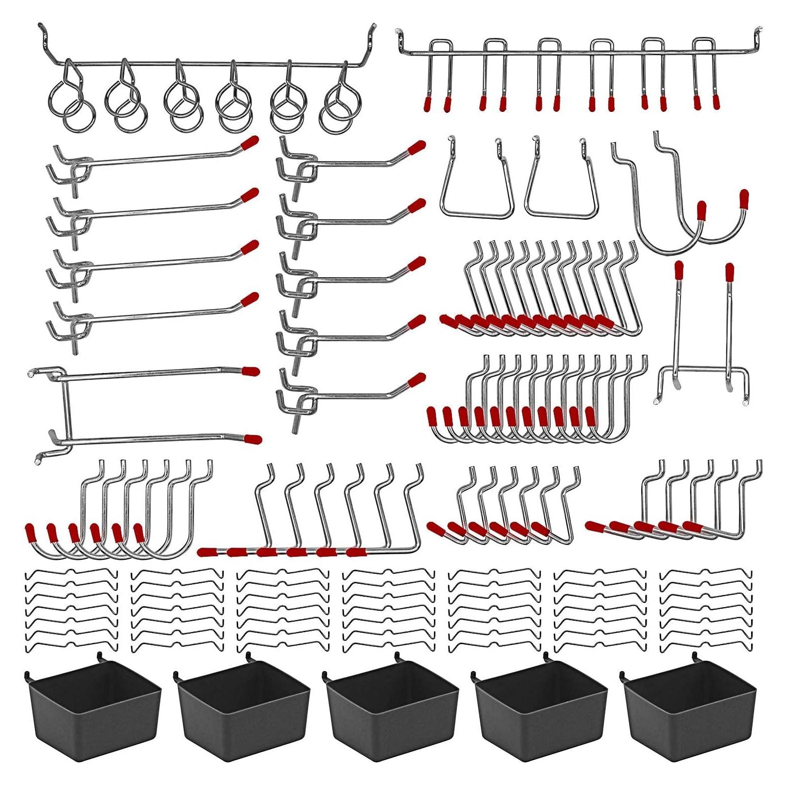 Conjunto de 114 Ganchos para Panel Perforado NAVSEEK Metal